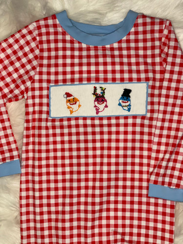 Smocked BABY SHARK CHRISTMAS