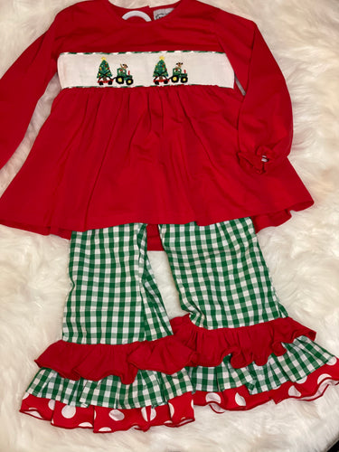 Smocked farmer grinch