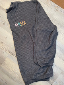 Corded Embroidered MAMA Pullover