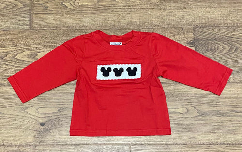 Mouse Smocked Boy Shirt