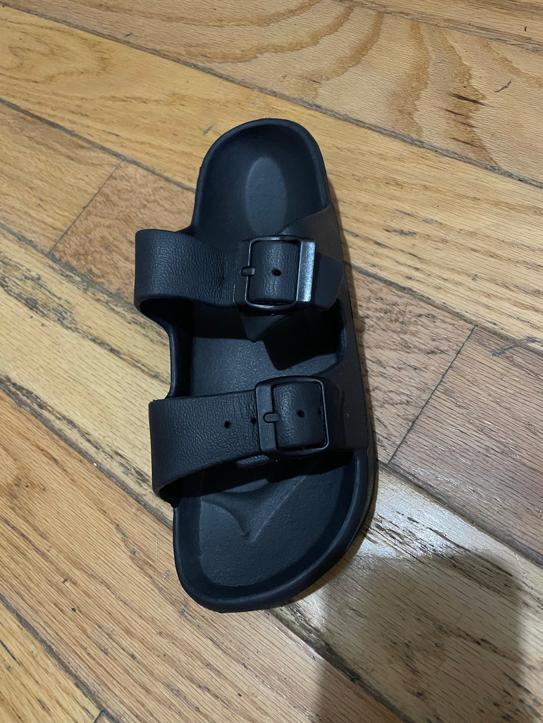 Rubber Slide On Shoes - Black
