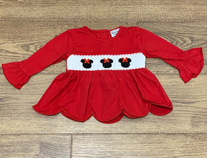 Mouse Smocked Girl Shirt