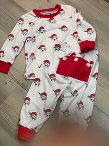 SANTA DAWGS  FAMILY PJS