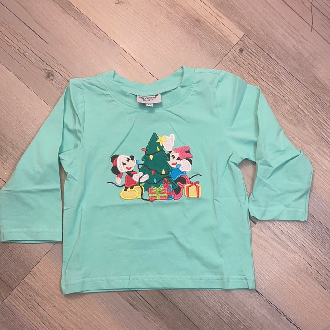 Mouse Christmas Appliqué Shirt