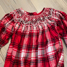 Load image into Gallery viewer, Pearl Geometric Smocked Plaid Romper