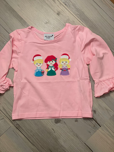 Christmas Princess Appliqué Shirt